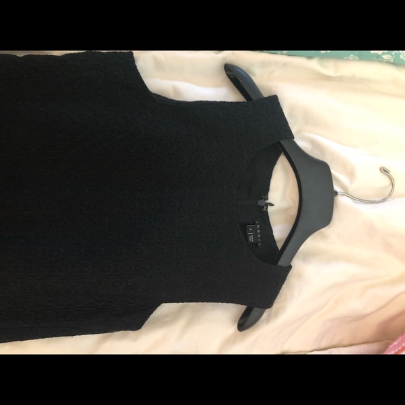 Theory Eyelet Black Shift Dress - Picture 3 of 4